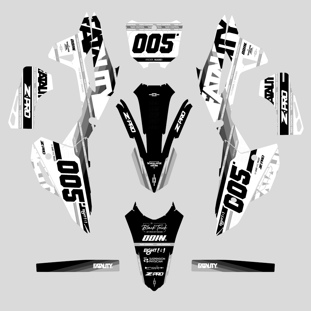 GRAPHICS KIT DECALS honda noir