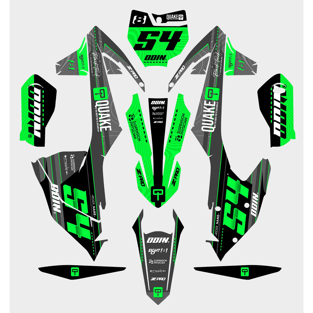 GRAPHICS KIT DECALS compatible with KTM green stuff