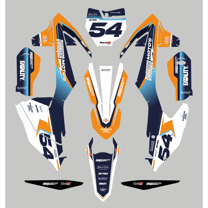 GRAPHICS KIT DECALS compatible with KTM Cross