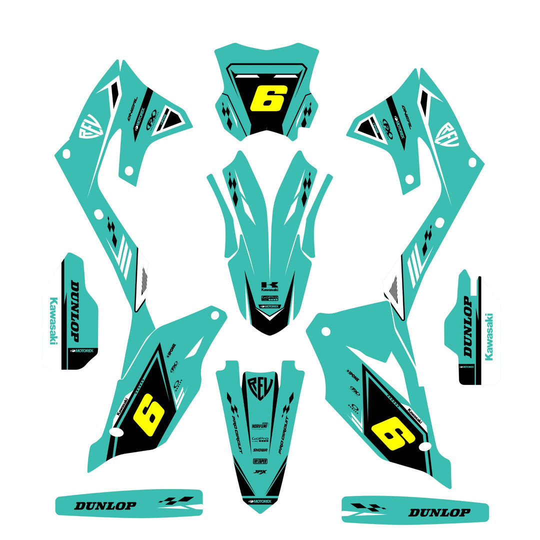 GRAPHICS KIT DECALS Kawasaki Azul