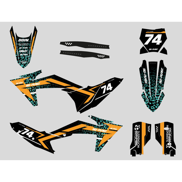 GRAPHICS KIT DECALS compatible with KTM leopard