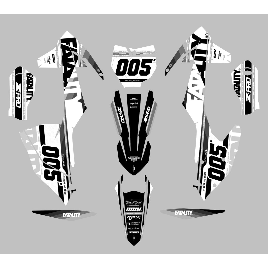 GRAPHICS KIT DECALS compatible with KTM noir