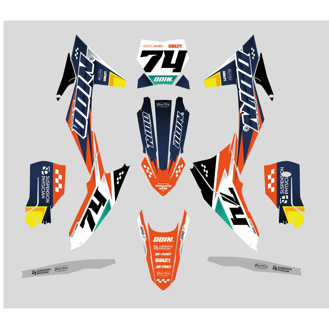 GRAPHICS KIT DECALS compatible with KTM thunder