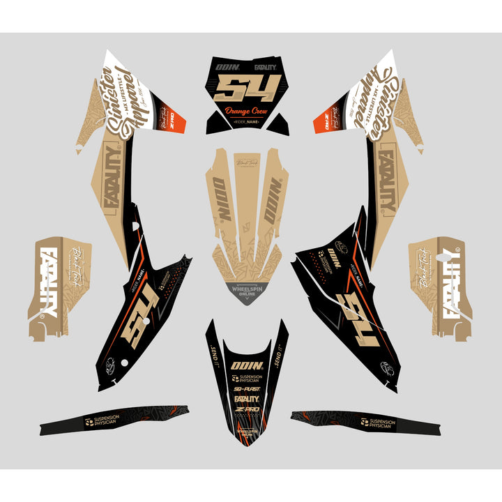 GRAPHICS KIT DECALS compatible with KTM Fatality