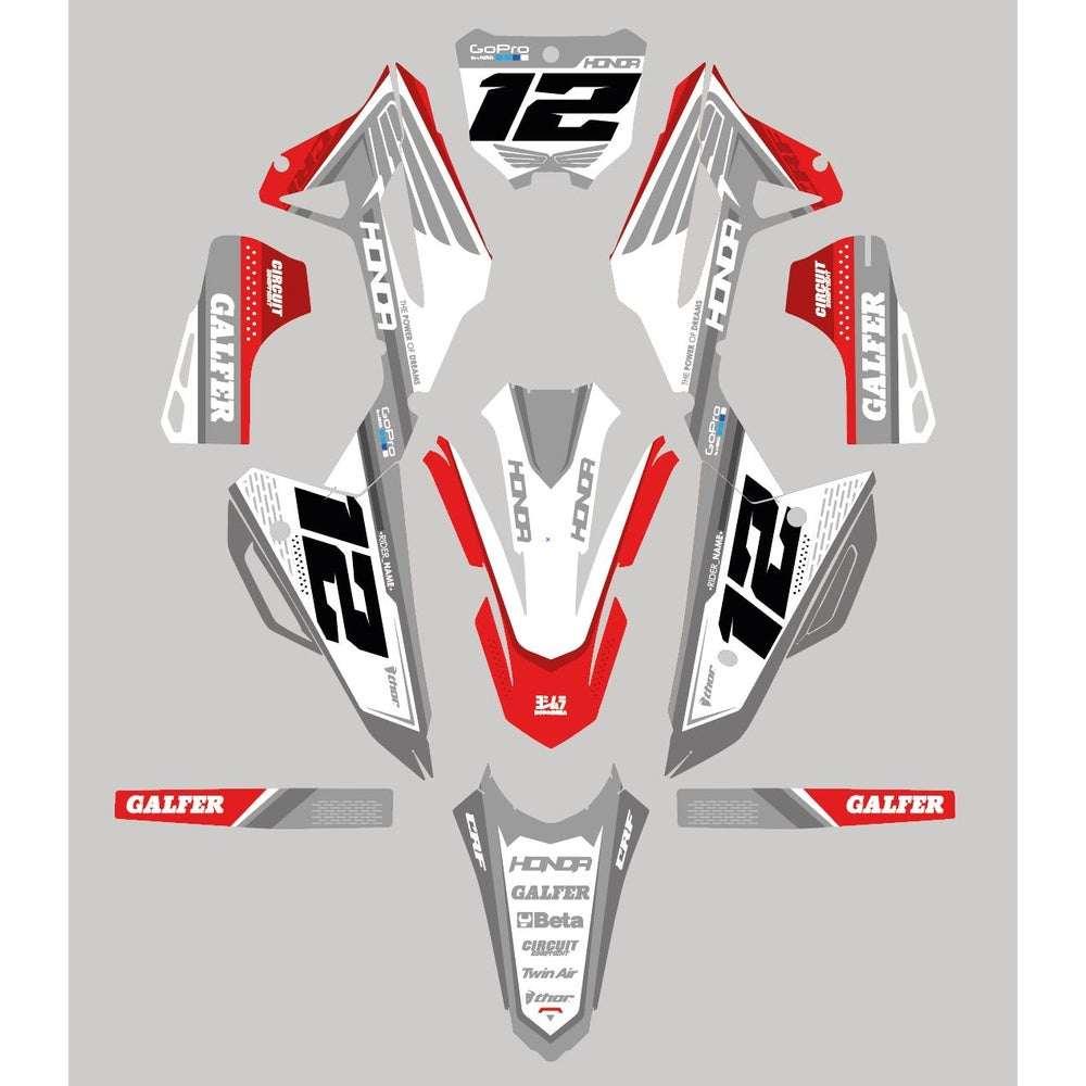 GRAPHICS KIT DECALS honda keplar