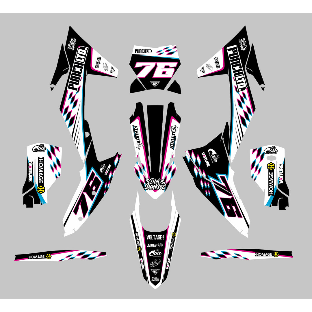 GRAPHICS KIT DECALS compatible with KTM Punch