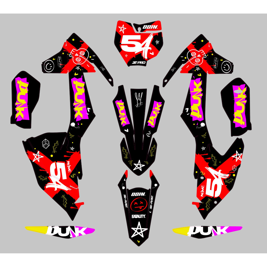 GRAPHICS KIT DECALS compatible with KTM Punk